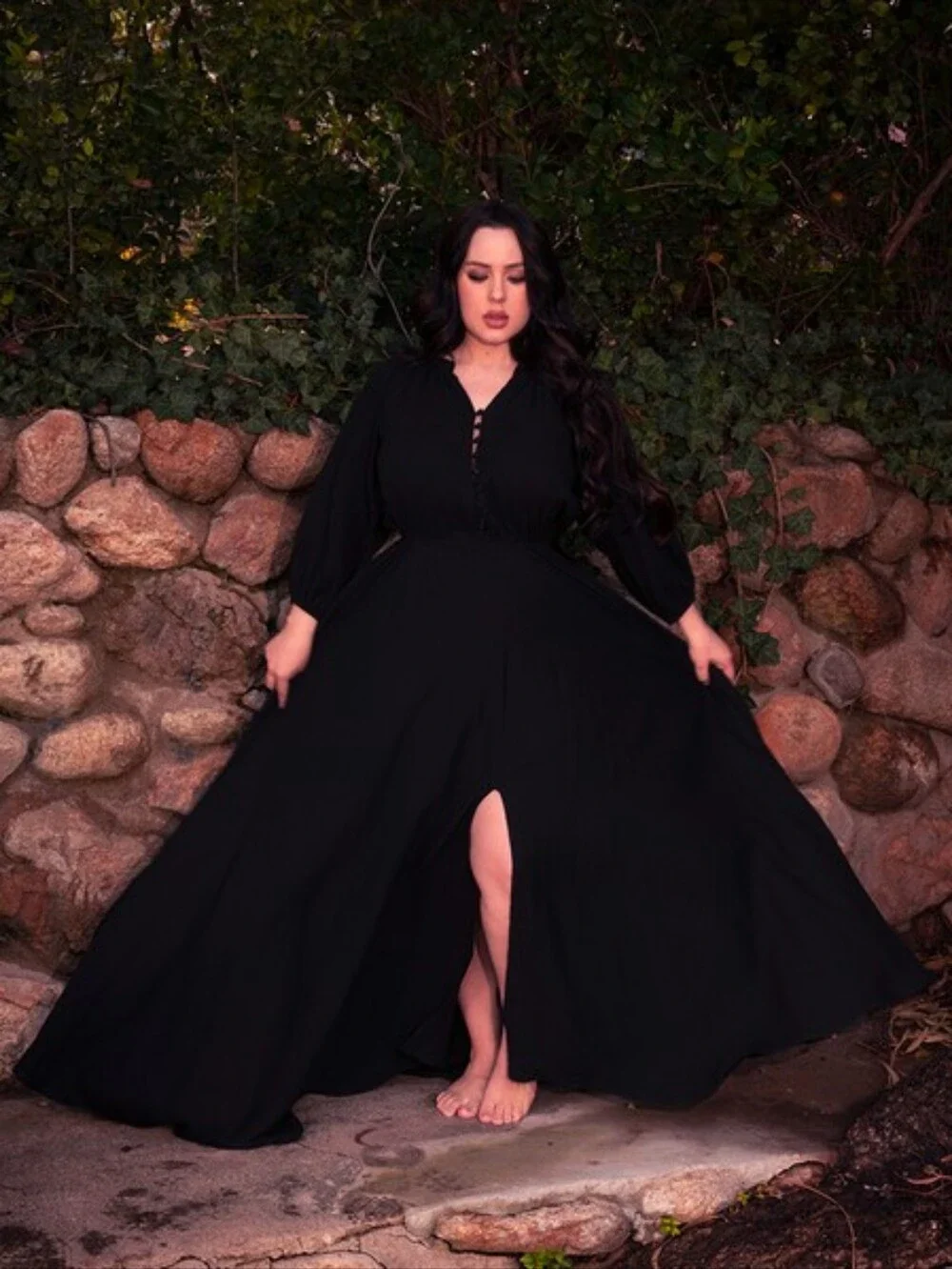La Femme en Noir Coven Maxi Tunic Dress - Picture 1 of 16
